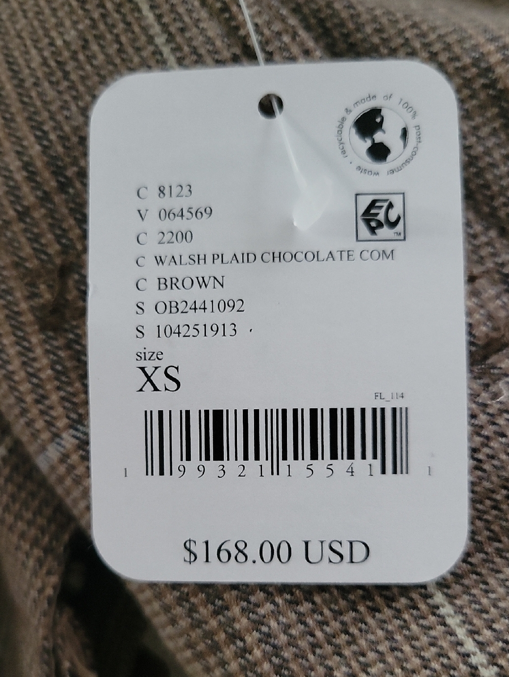 Walsh Plaid Chocolate Combo Women's Jumpsuit Overalls. - Picture 6 of 6